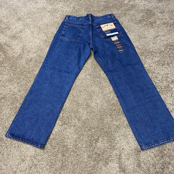 New Blue Mountain Mens Regular Fit Denim Jeans Size 34X32 Straight Leg, 5-pocket - Picture 2 of 12